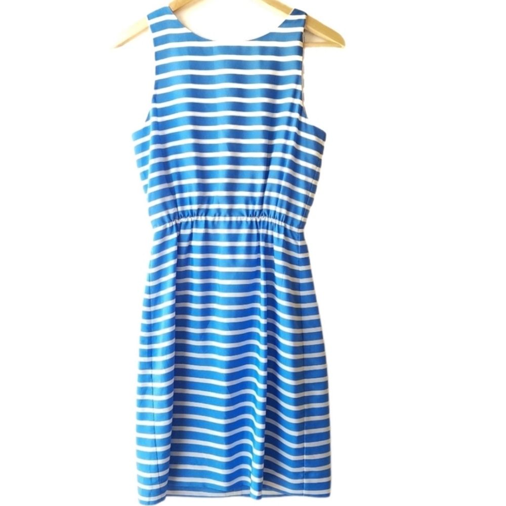 JCREW Blue and White striped sleeveless dress size 00